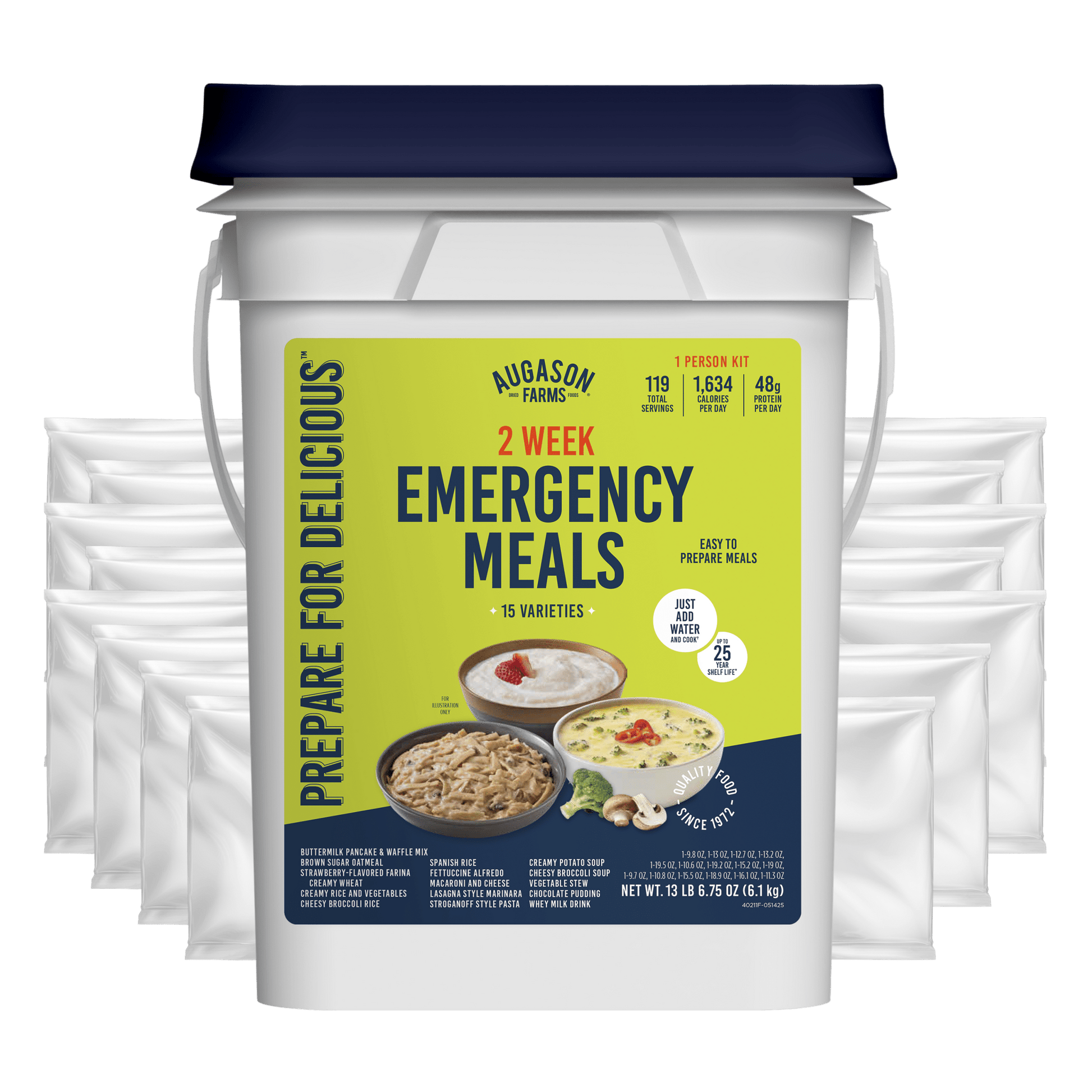 2-Week 1-Person Emergency Food Supply Kit, 119 Servings