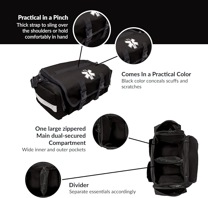 Deluxe EMT Trauma Kit - Fully Stocked First Responder Bag