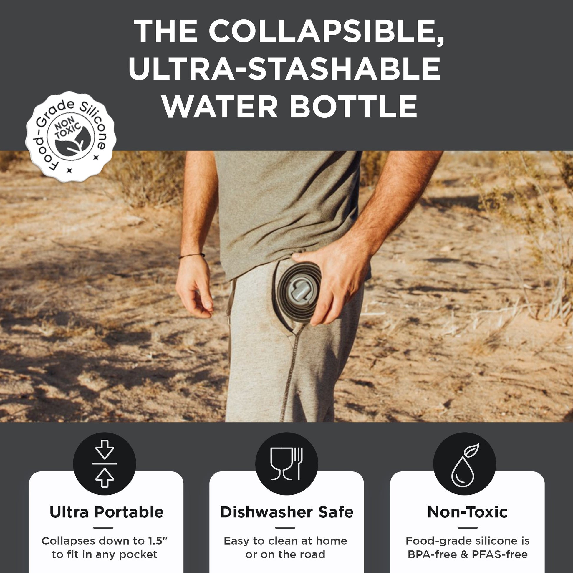 Collapsible Water Bottle | 17oz