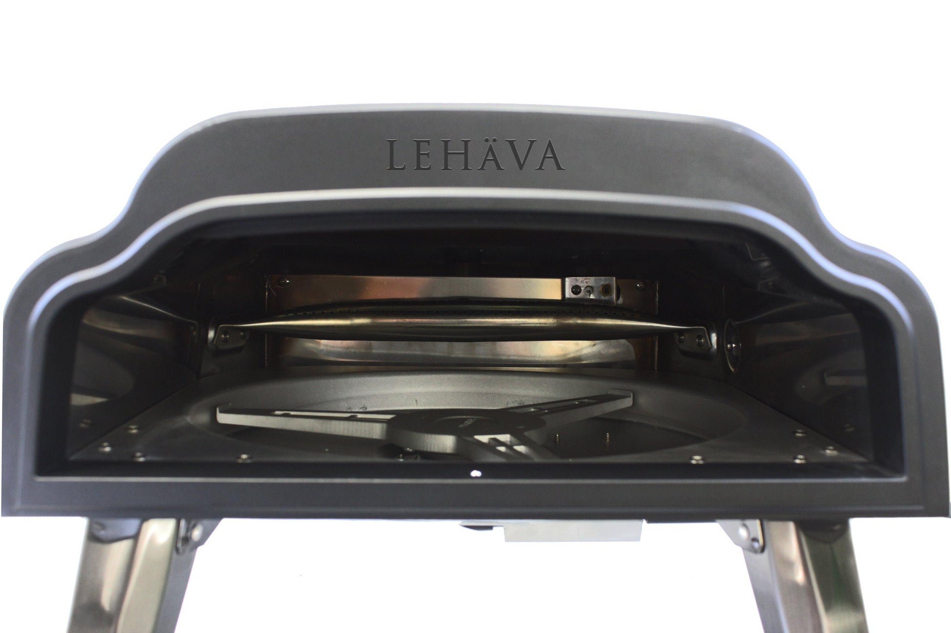 Flame King Outdoor Portable 14-inch Propane Pizza Oven Gas 360 Degree Rotating Stone