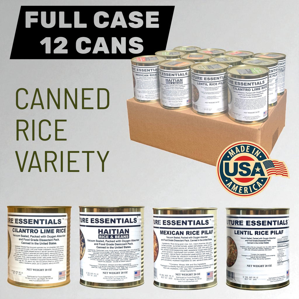 Case (12 Cans) of Future Essentials Canned Rice Variety