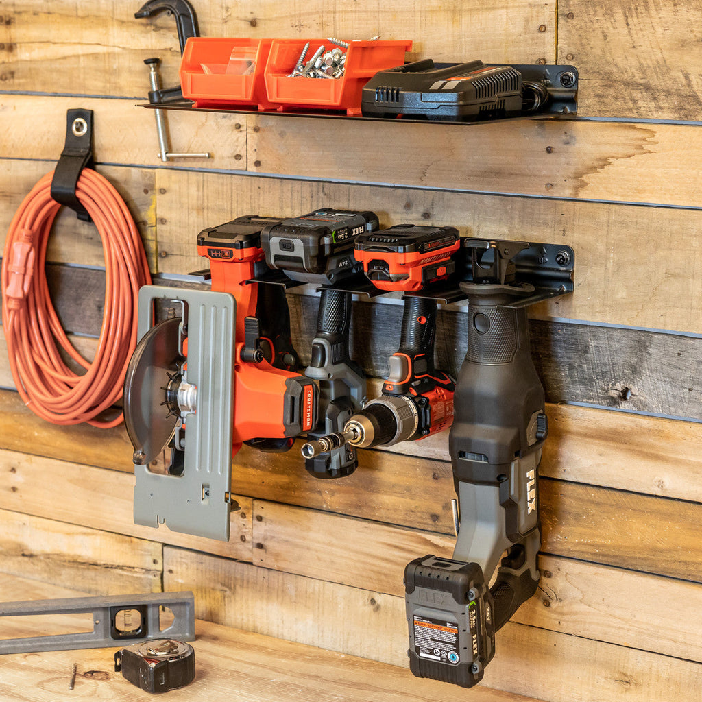 E-Power Tool Organizer & Shelf | Garage Storage Rack