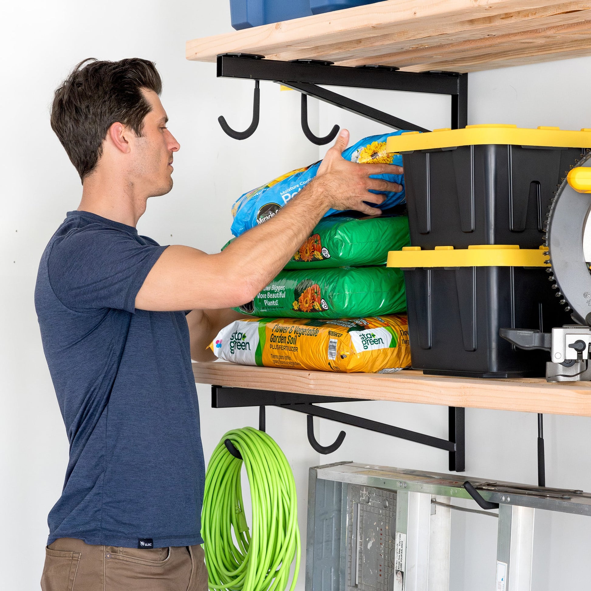 2' x 4' DIY Wall Shelf Brackets | Heavy Duty Garage Wall Shelves