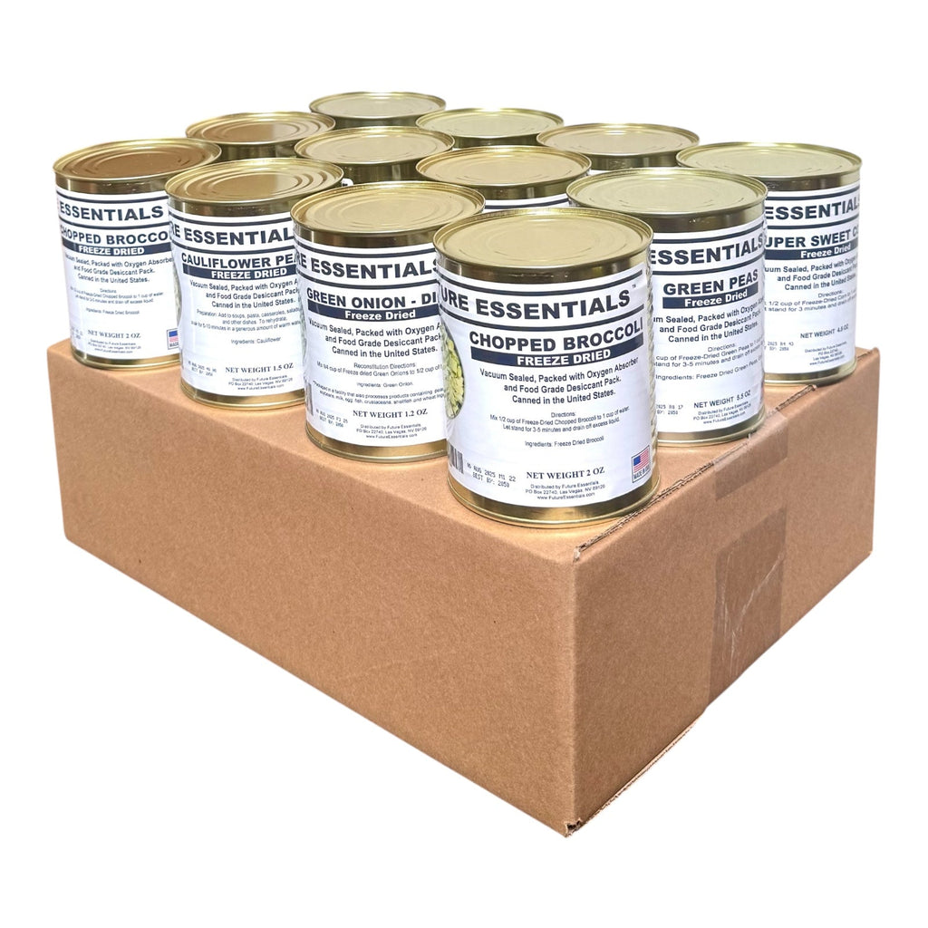Case (12 Cans) of Future Essentials Freeze Dried Vegetable Variety