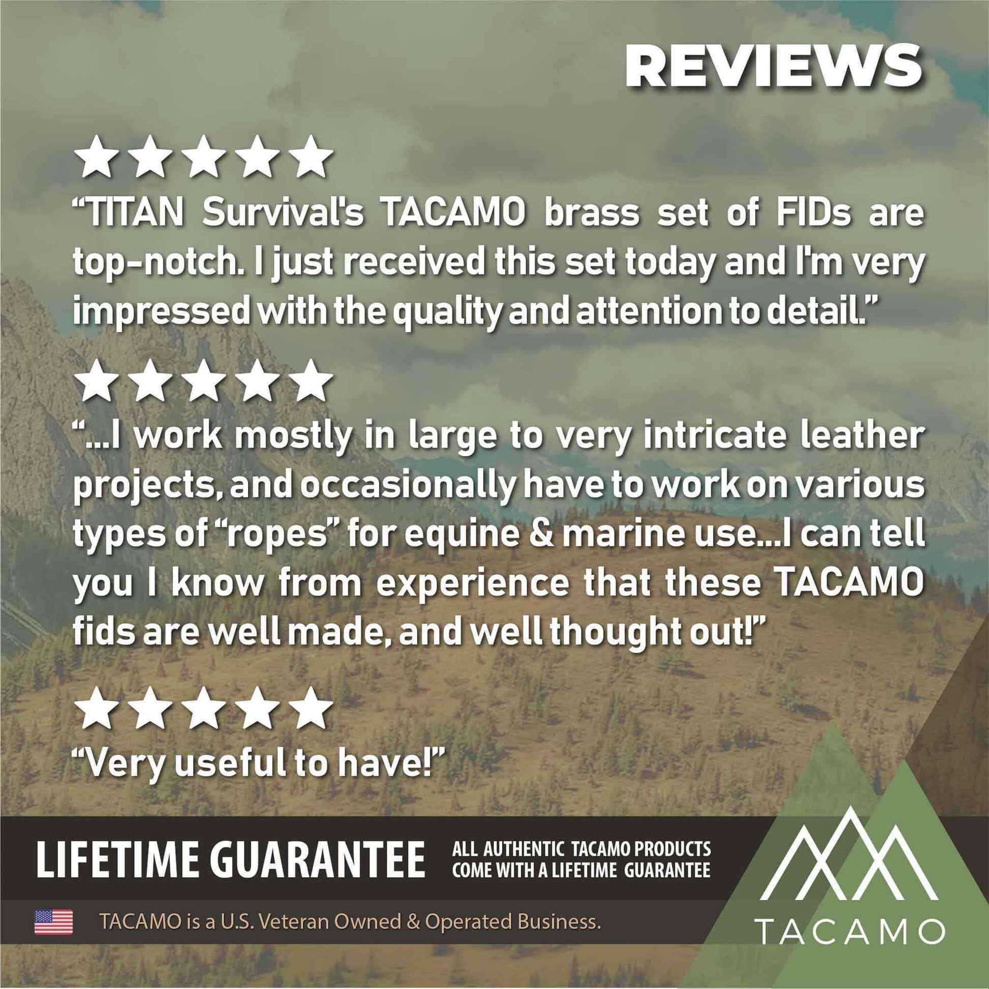 7-Piece Professional Brass Paracord FIDS Set