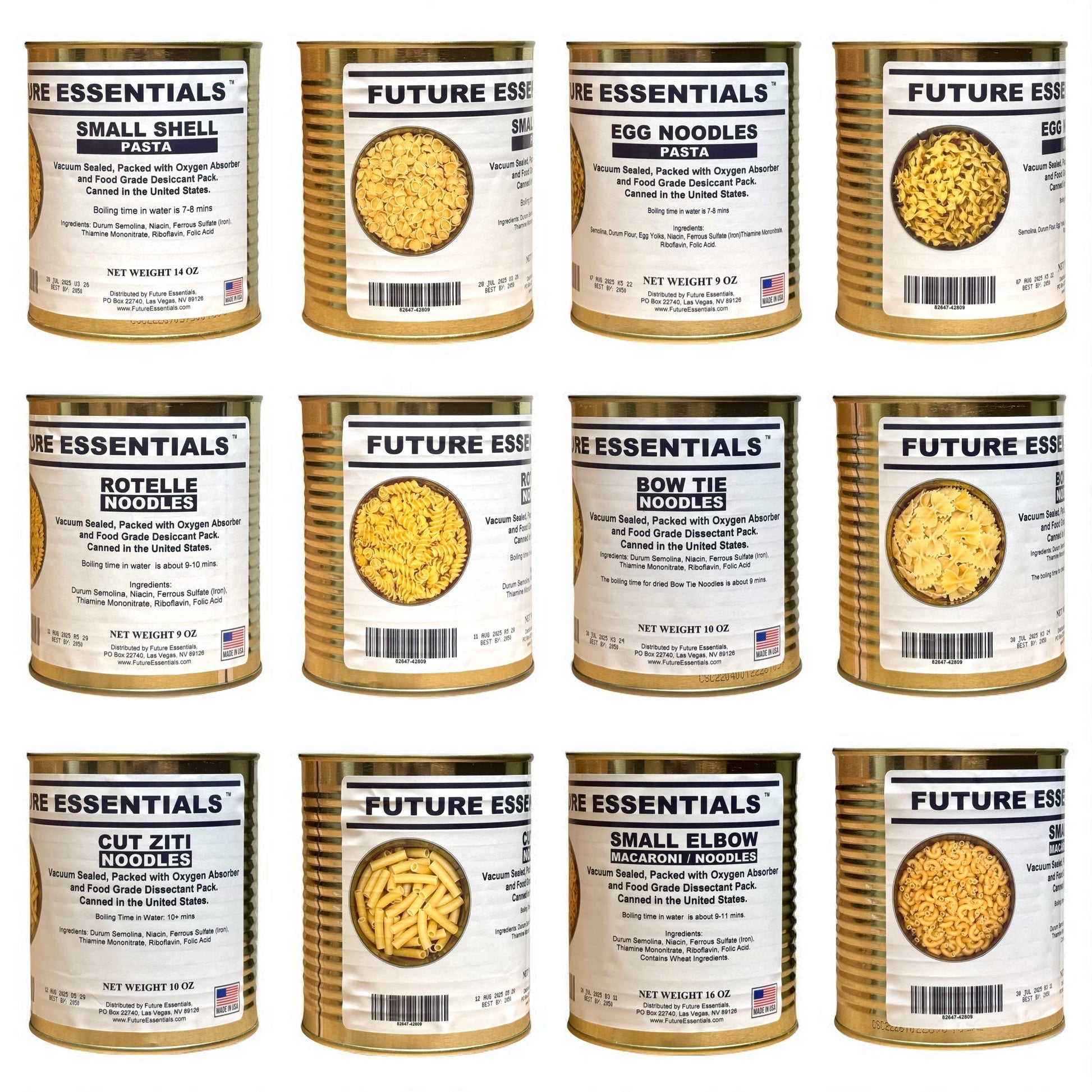 Case (12 Cans) of Future Essentials Canned Pasta Variety