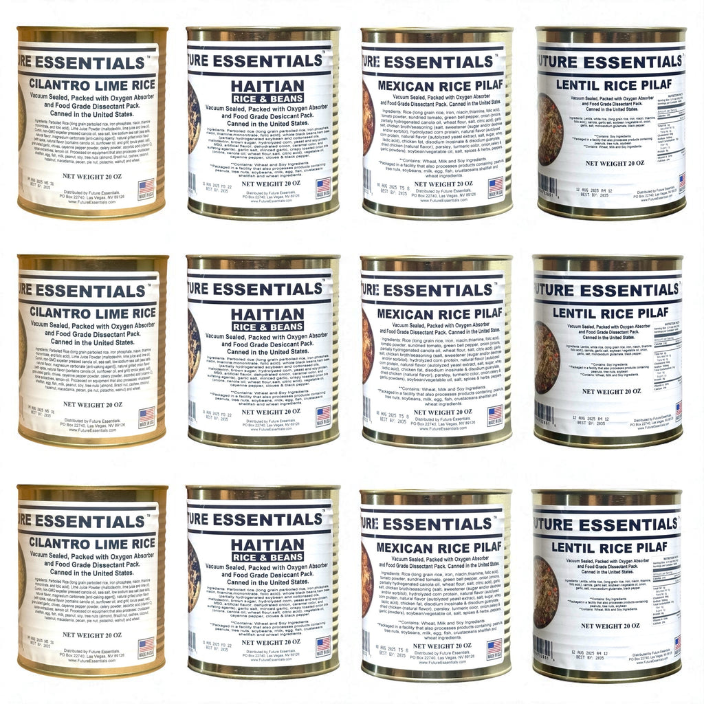Case (12 Cans) of Future Essentials Canned Rice Variety