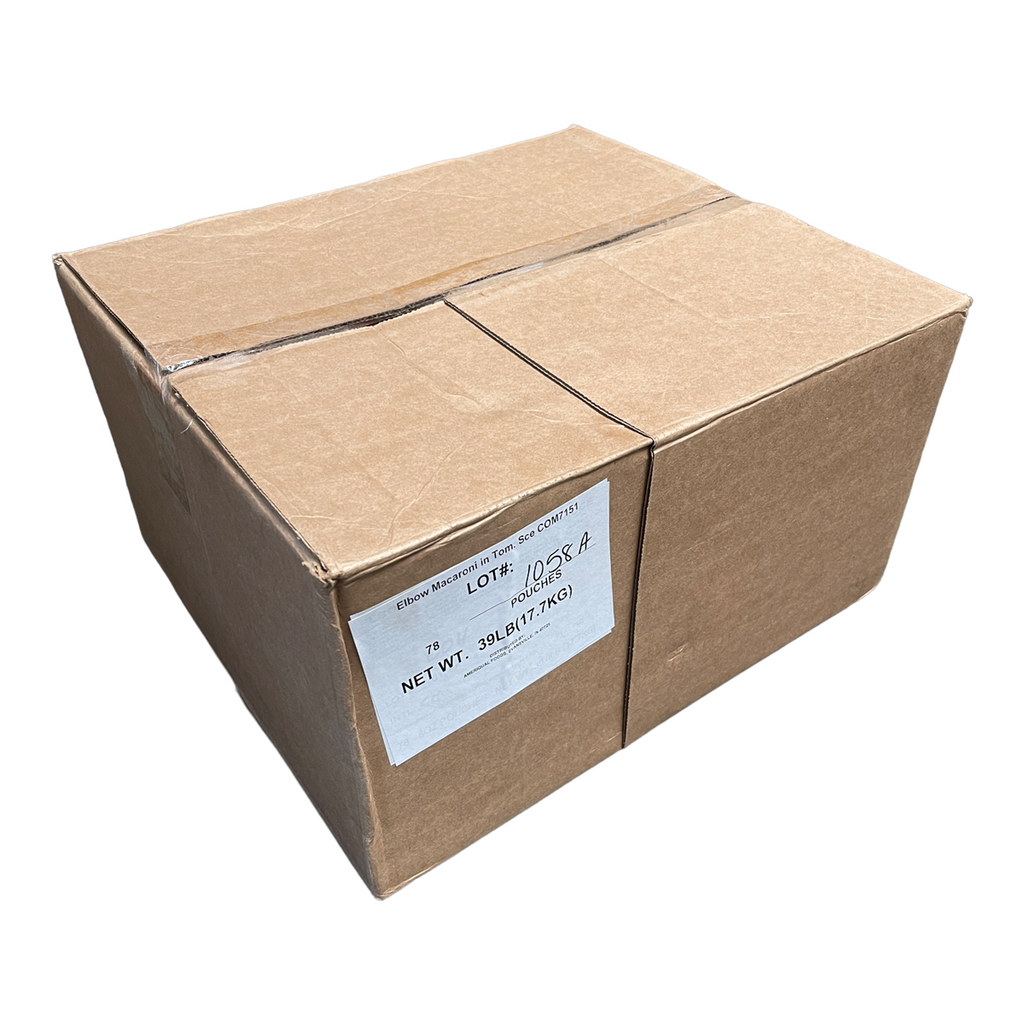 BULK MRE Entree - 72 packs of Elbow Macaroni in Tomato Sauce