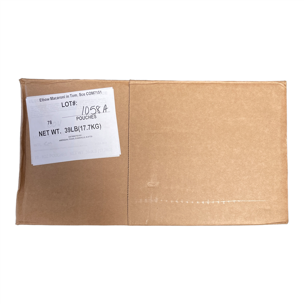 BULK MRE Entree - 72 packs of Elbow Macaroni in Tomato Sauce