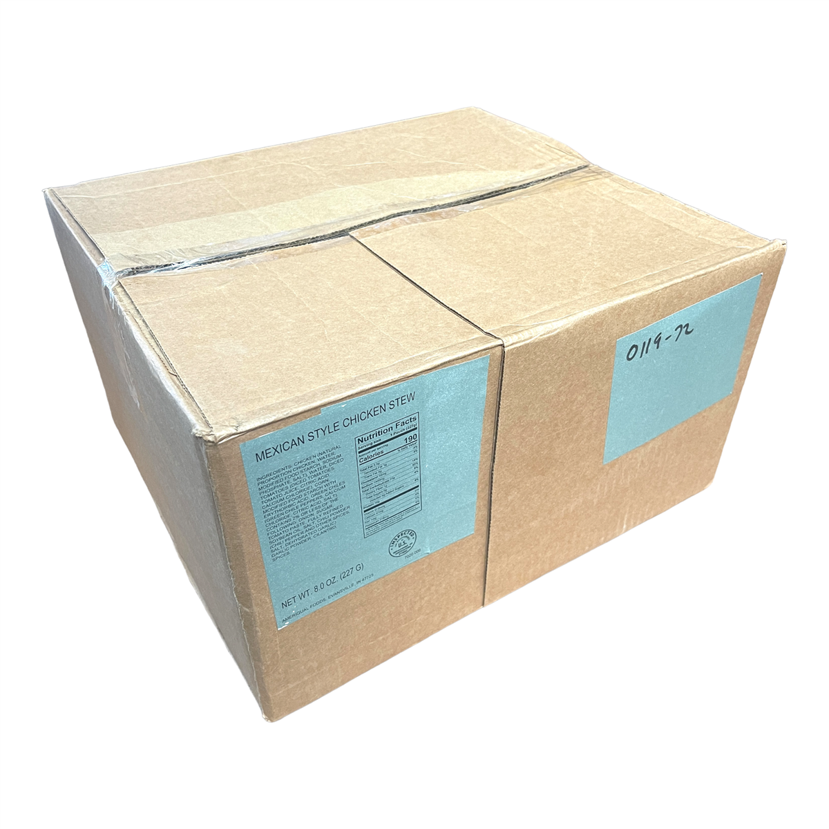 BULK MRE Entree - 72 packs of Mexican Chicken Stew