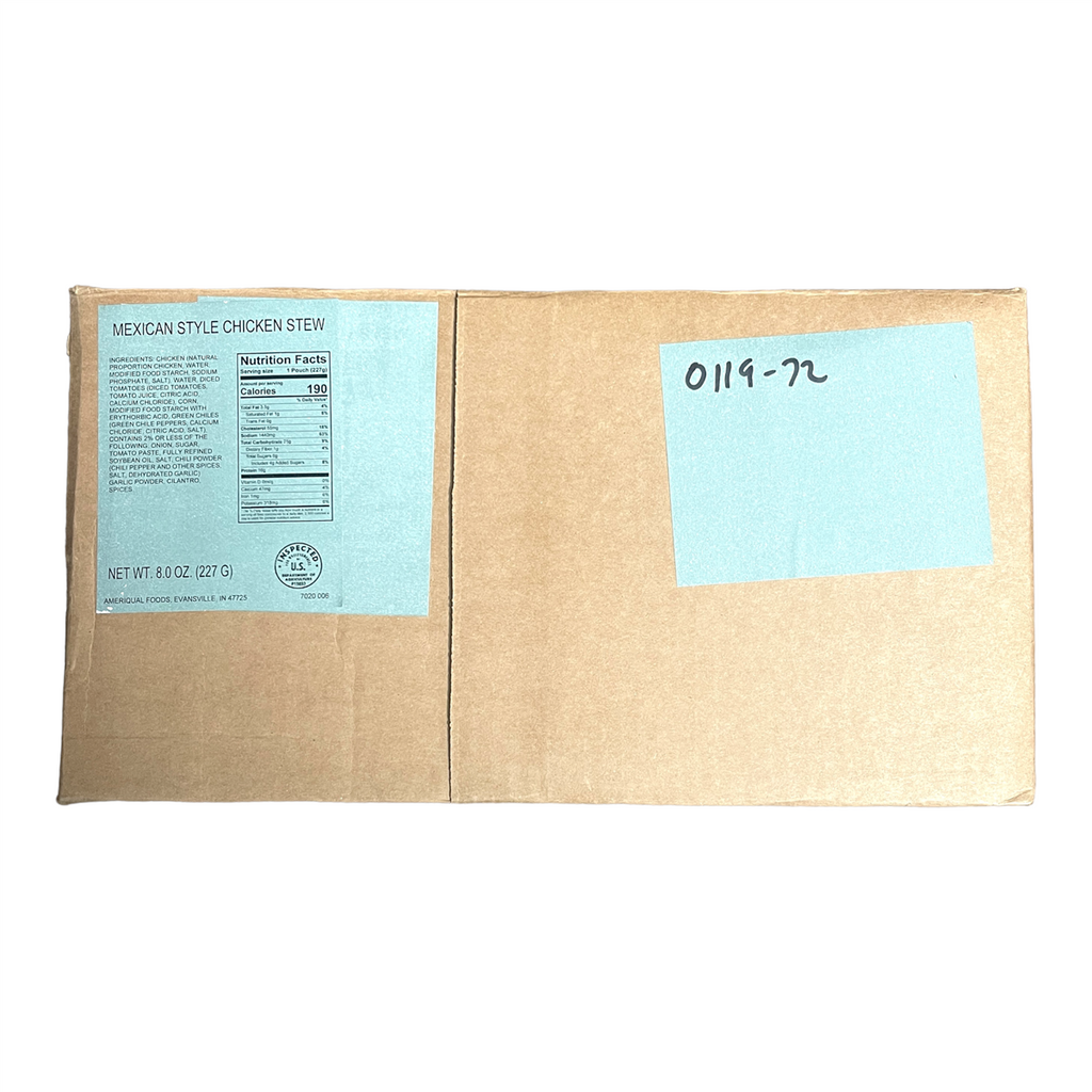 BULK MRE Entree - 72 packs of Mexican Chicken Stew