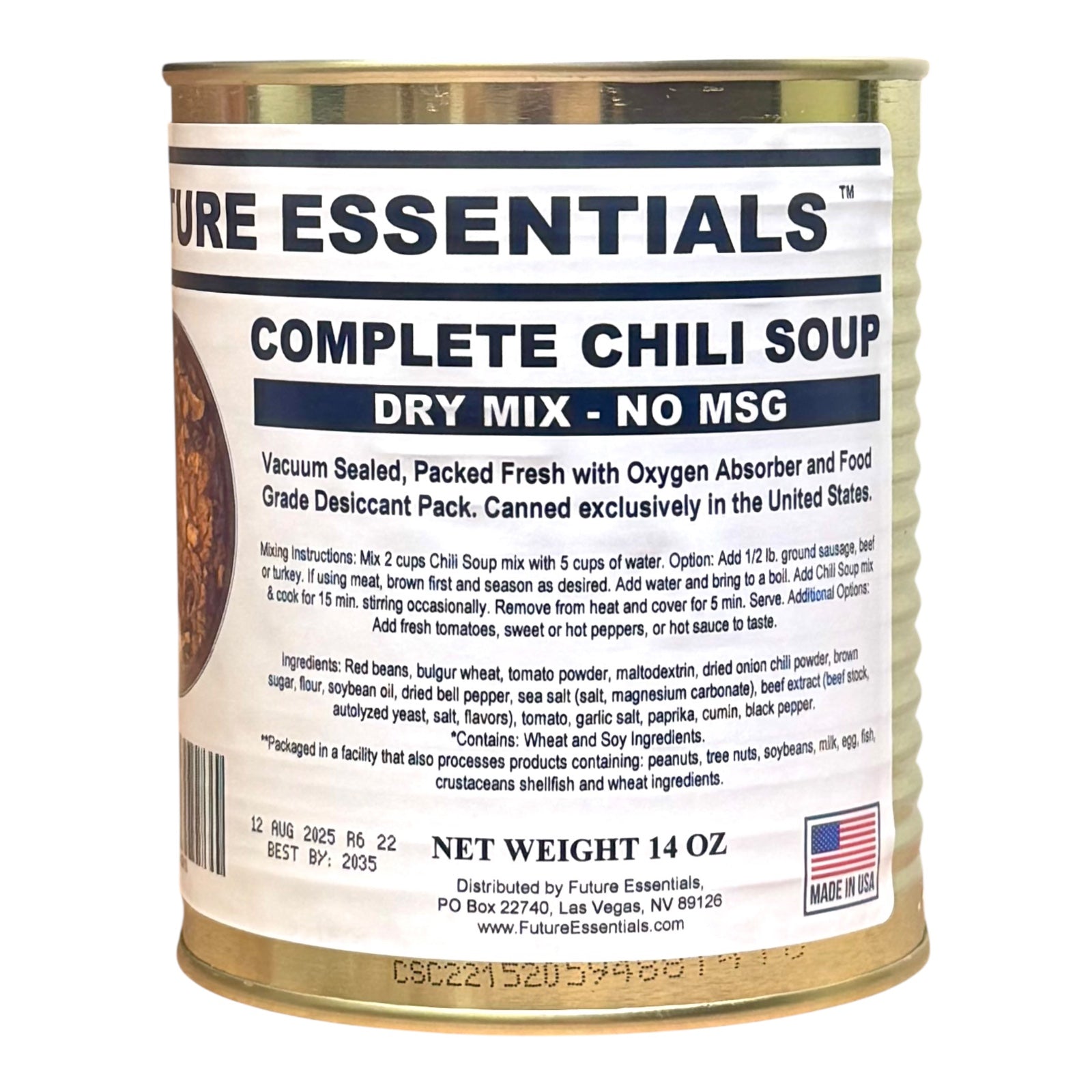Case (12 Cans) of Future Essentials Canned Soup Variety