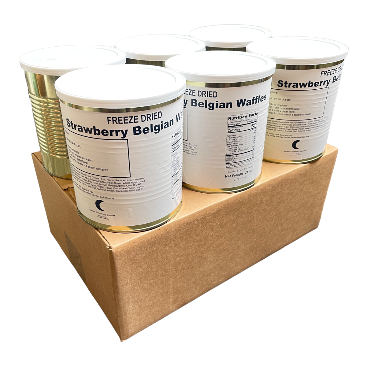 Freeze Dried Strawberry Belgian Waffles