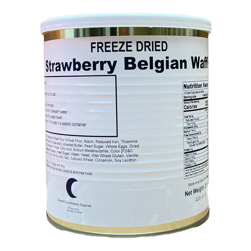 Freeze Dried Strawberry Belgian Waffles