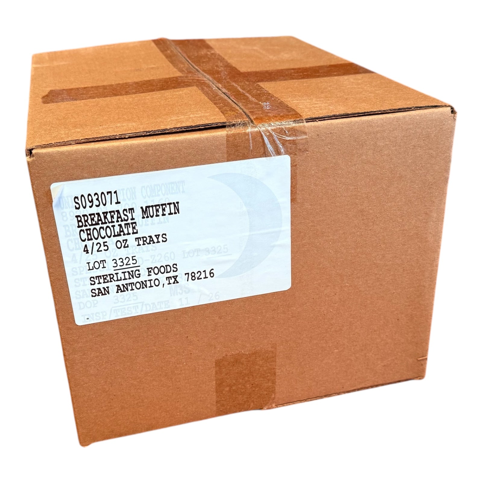 BULK 12 x Tray Packs, Military MRE Chocolate Muffin, Ready to Eat (UGR Component)