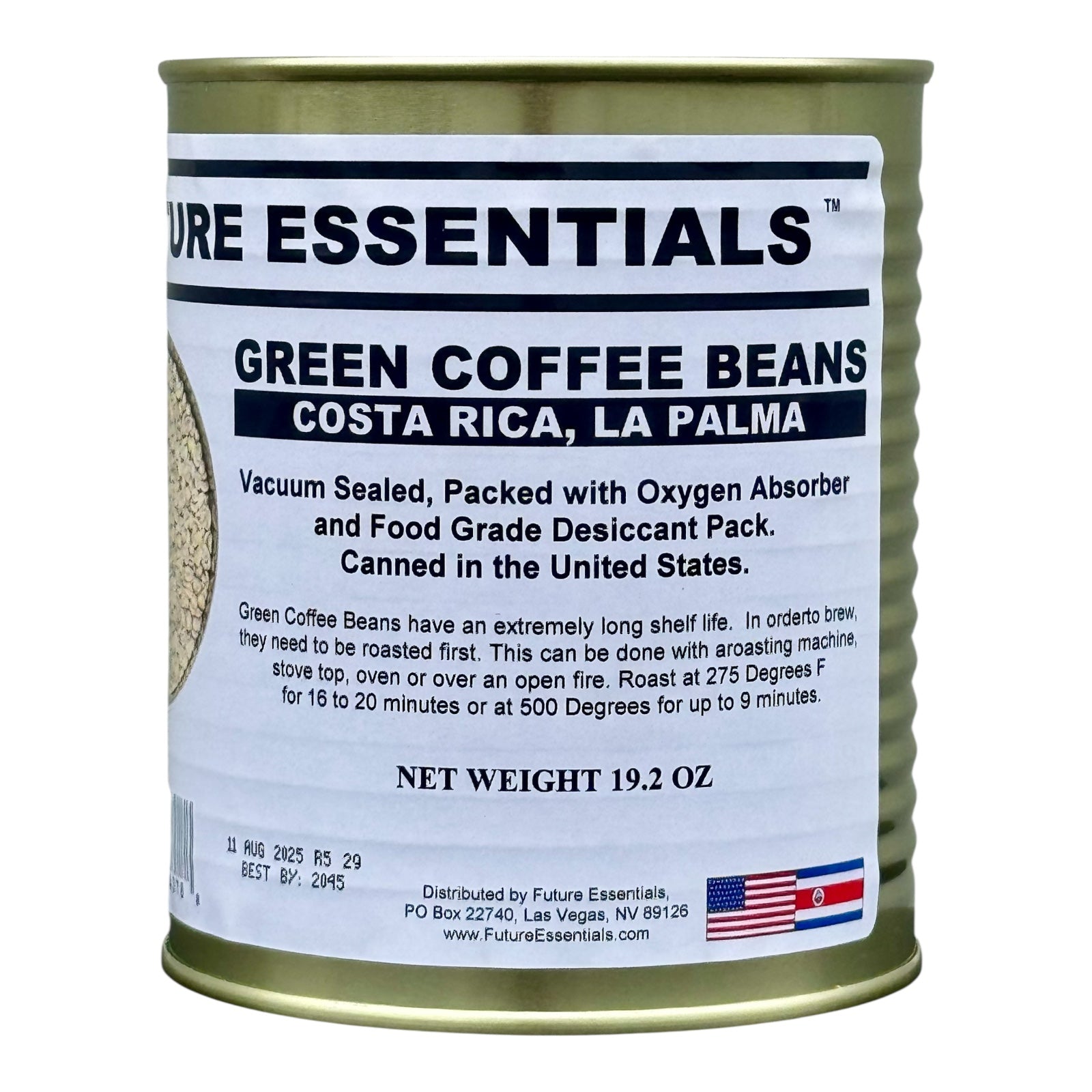 Future Essentials Canned Costa Rican La Palma Green Coffee Beans