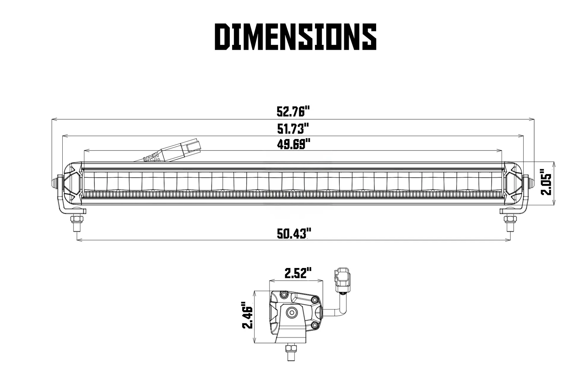 50" Slim LED Light Bar 2.0 – Dual DRL & IP69K