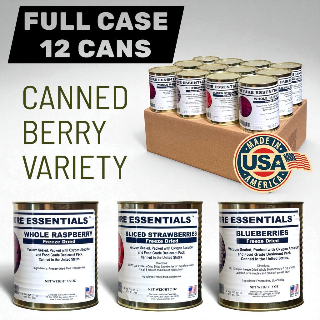 Case (12 Cans) of Future Essentials Freeze Dried Berry Variety