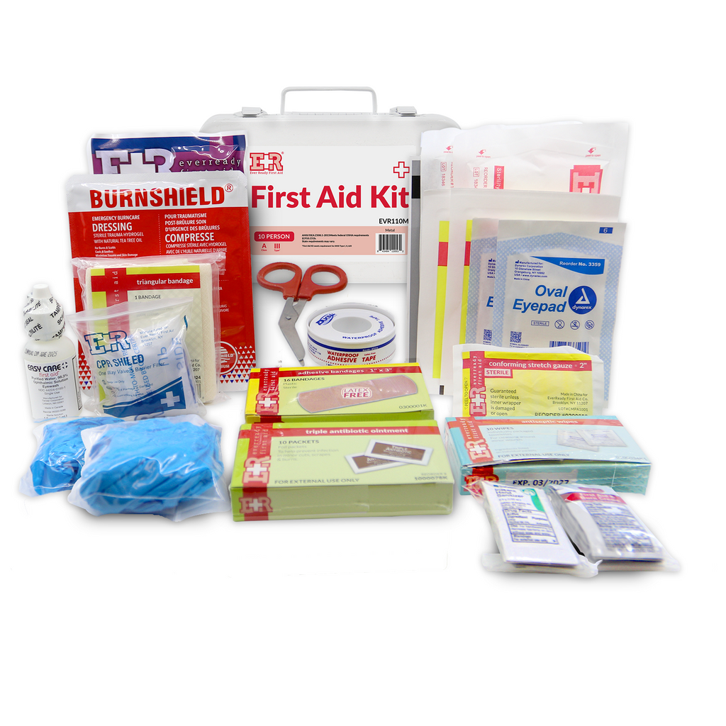 10-Person First Aid Kit – Metal Case