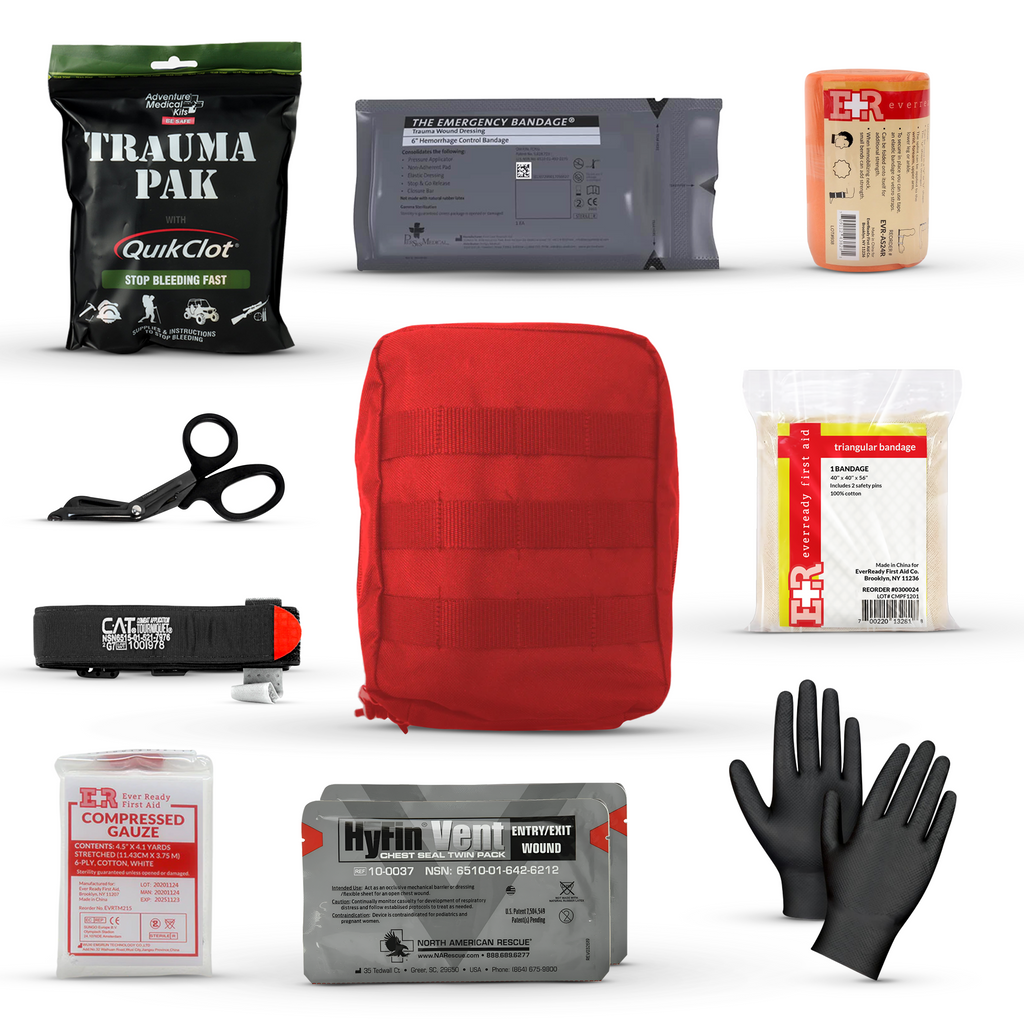 Premium IFAK Kit - Trauma Pak, CAT Tourniquet, Hyfin Chest Seal