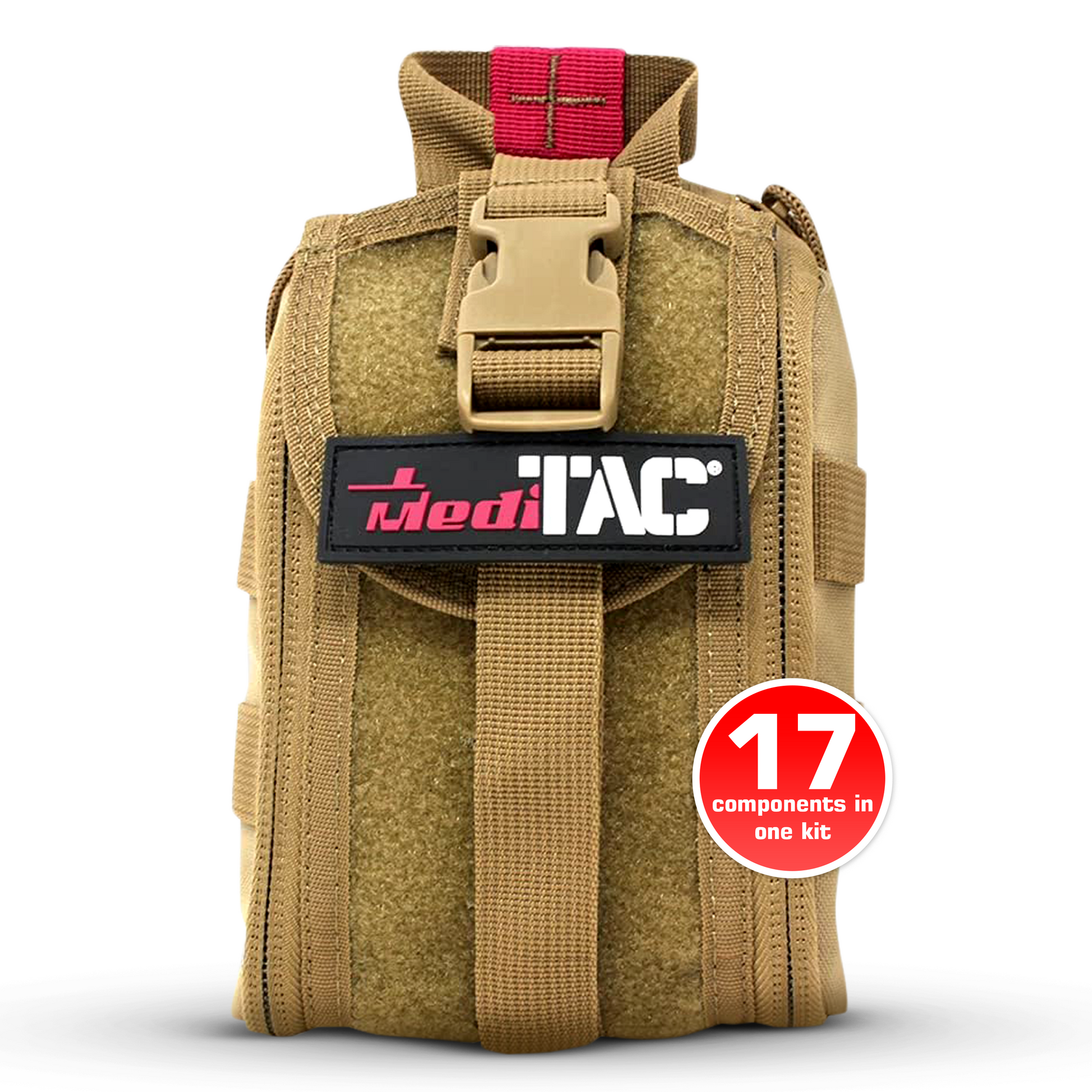 Premium Tactical IFAK Kit w Rip-Away Velcro, SOF Tourniquet & CELOX