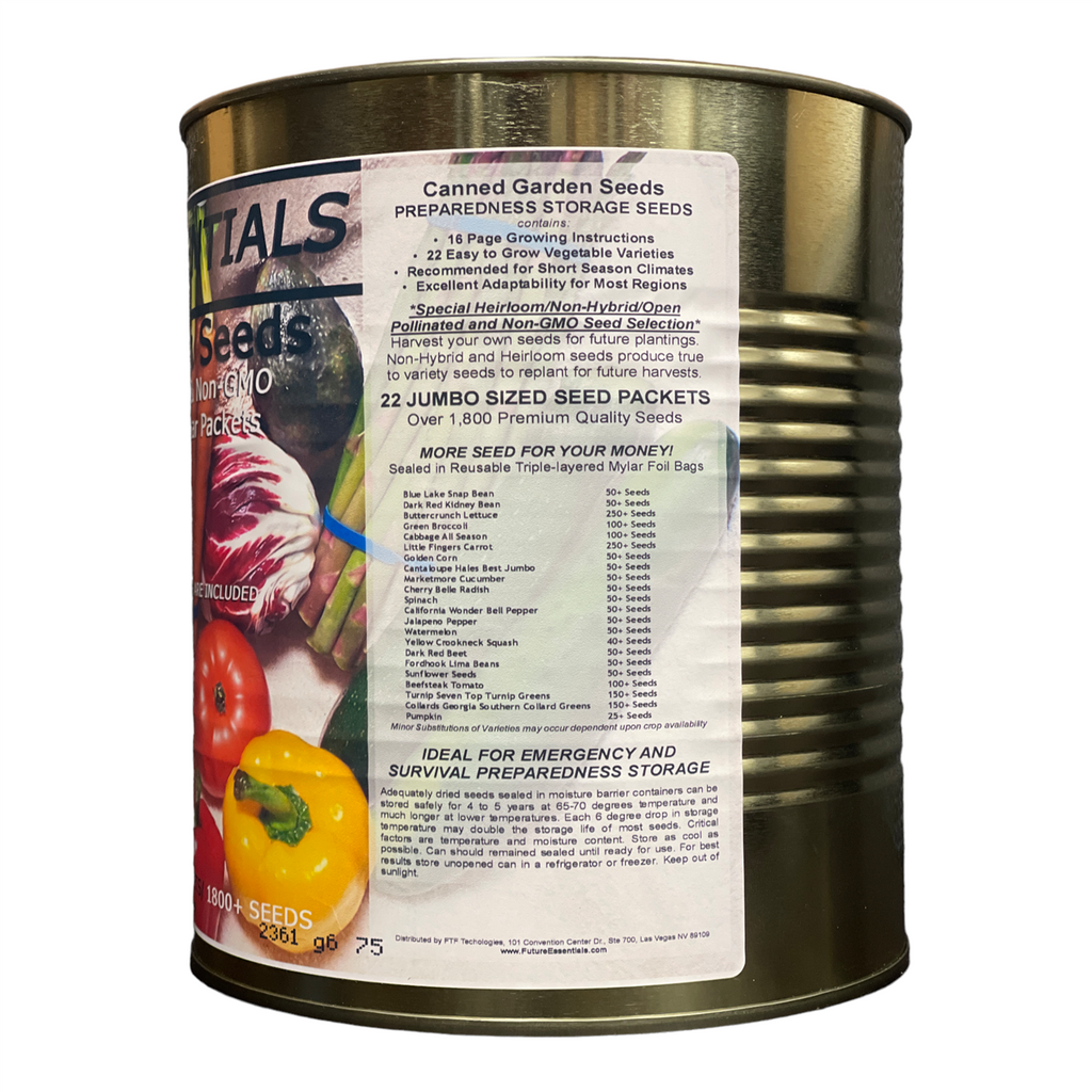 22 Different Heirloom/Non-GMO Canned Vegetable / Garden Seeds for Long Term Storage