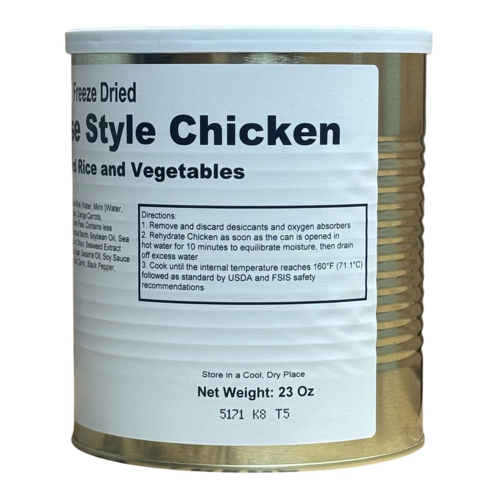 Military Surplus Freeze Dried Japanese Style Chicken with Fried Rice and Vegetables
