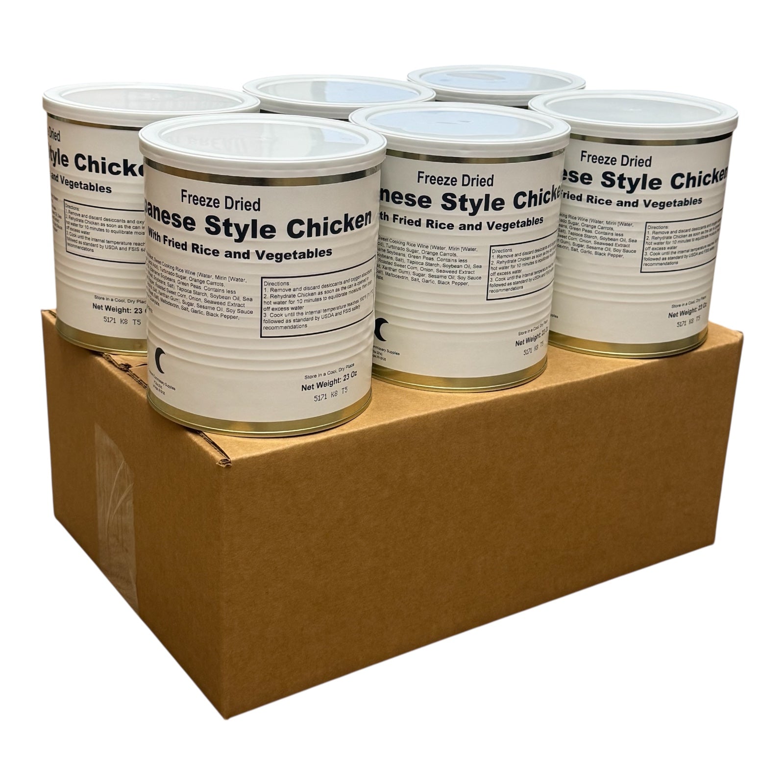 Military Surplus Freeze Dried Japanese Style Chicken with Fried Rice and Vegetables