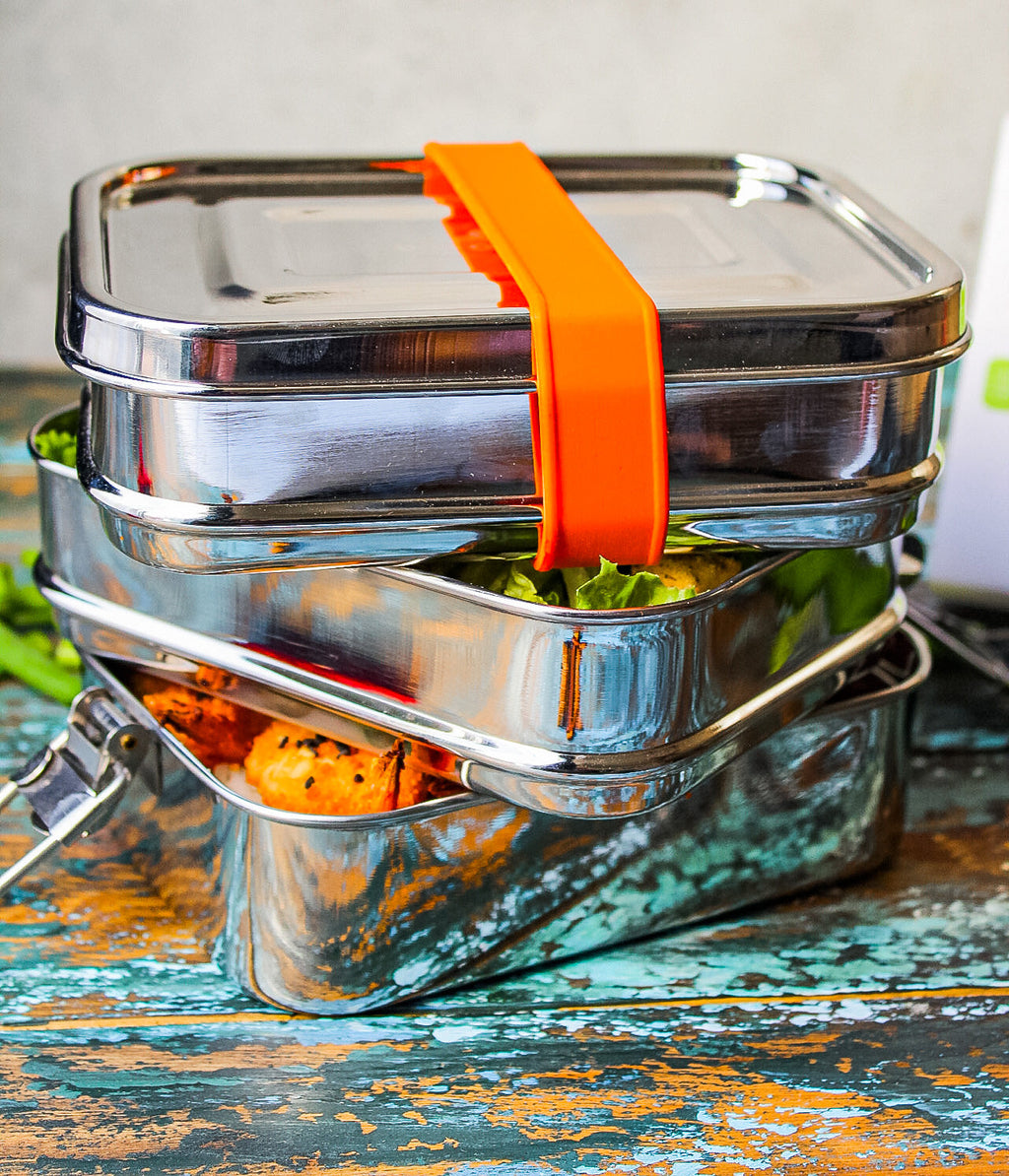 Stainless Steel Lunch Box, 3 Tier Leak Proof, 75 Oz