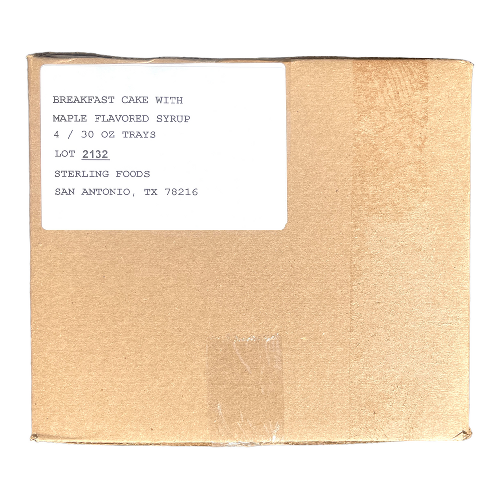 Military MRE Tray Pack, Breakfast Cake with Maple Syrup, Ready to Eat (UGR Component)