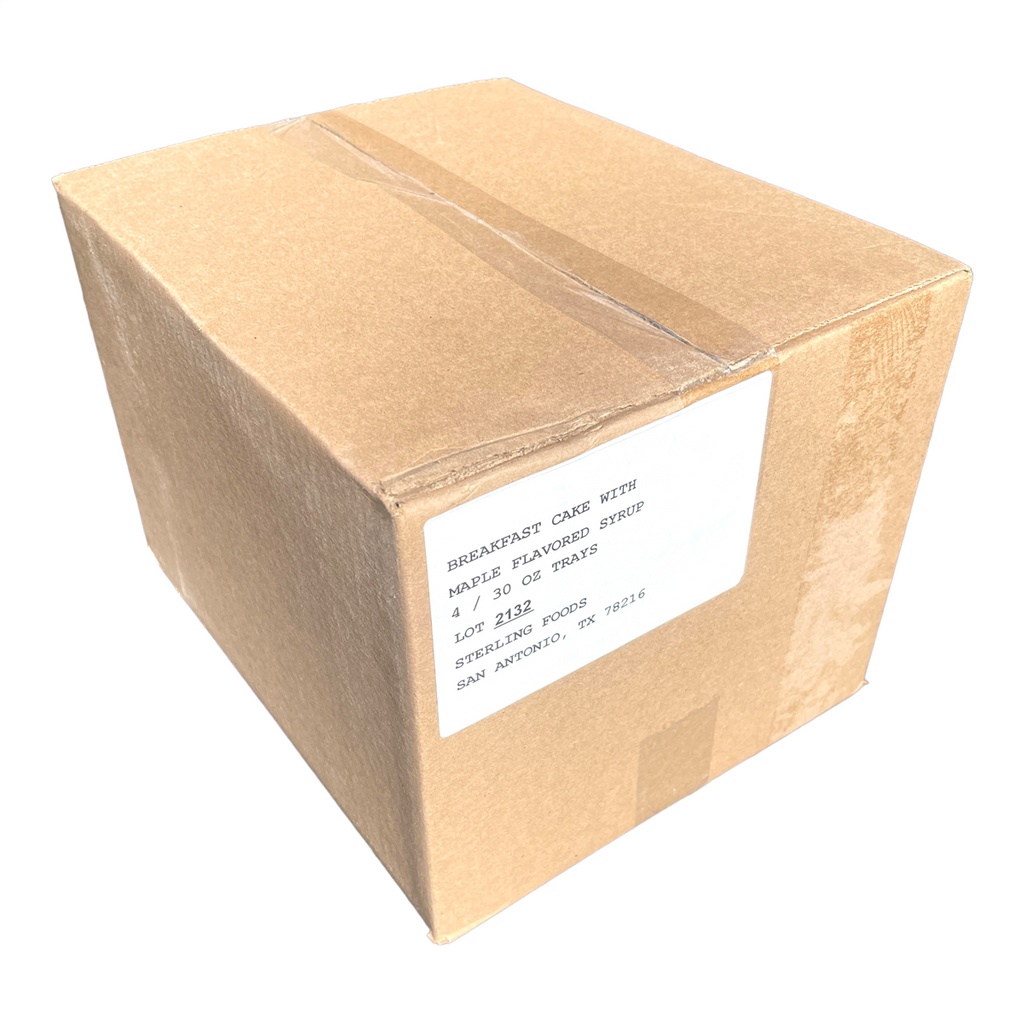 Military MRE Tray Pack, Breakfast Cake with Maple Syrup, Ready to Eat (UGR Component)