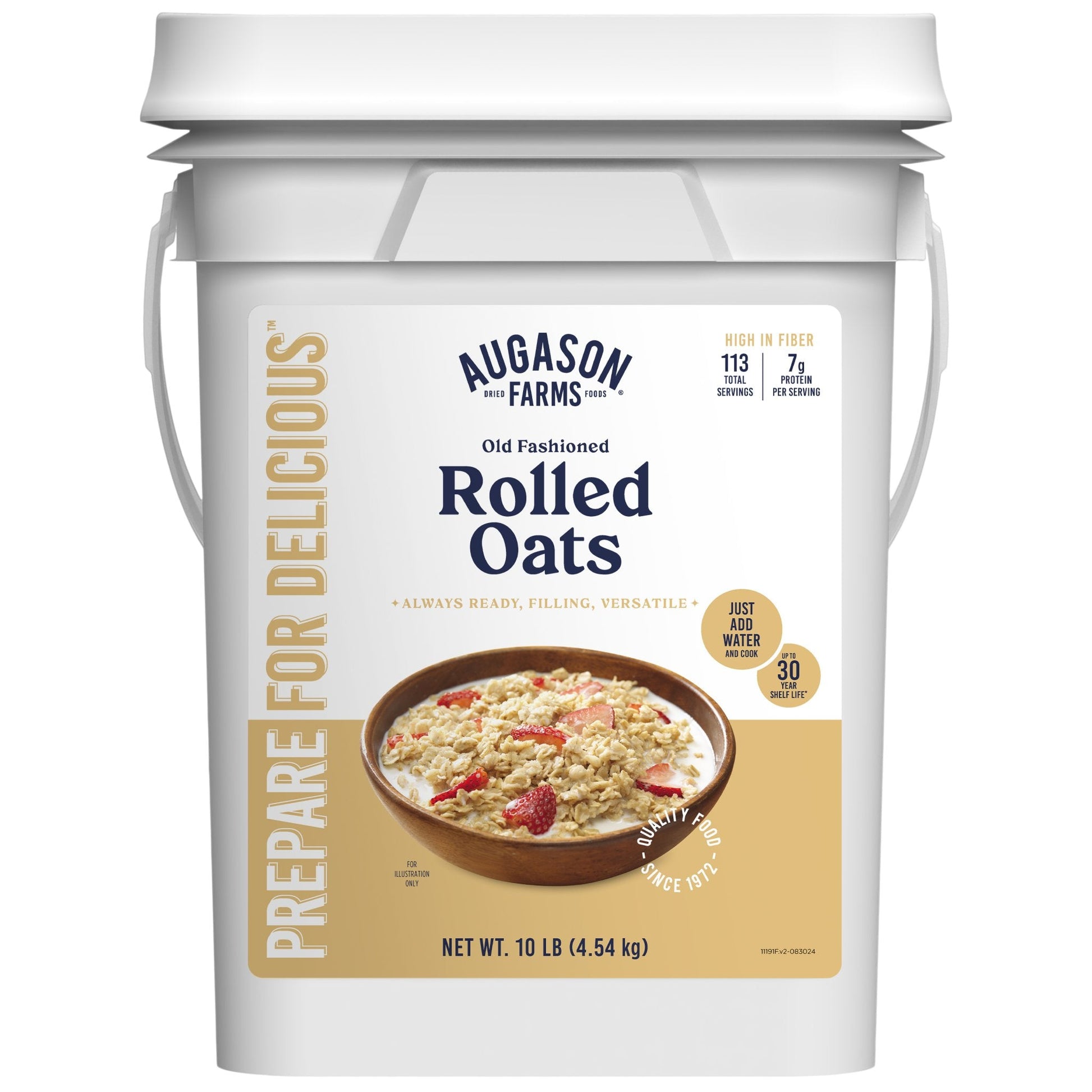 Old Fashioned Rolled Oats 4 Gallon Pail, 113 Servings