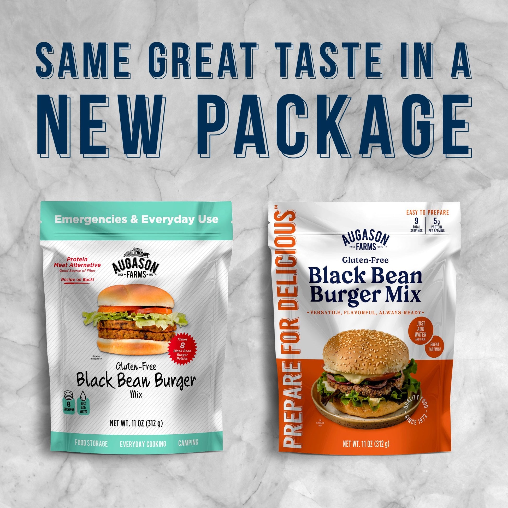 Gluten Free Black Bean Burger Mix Pouch, 9 Servings