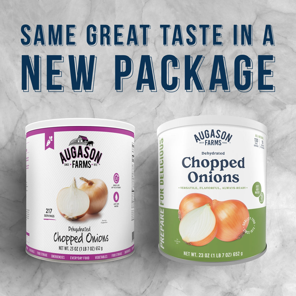 Dehydrated Chopped Onions Can, 130 Servings