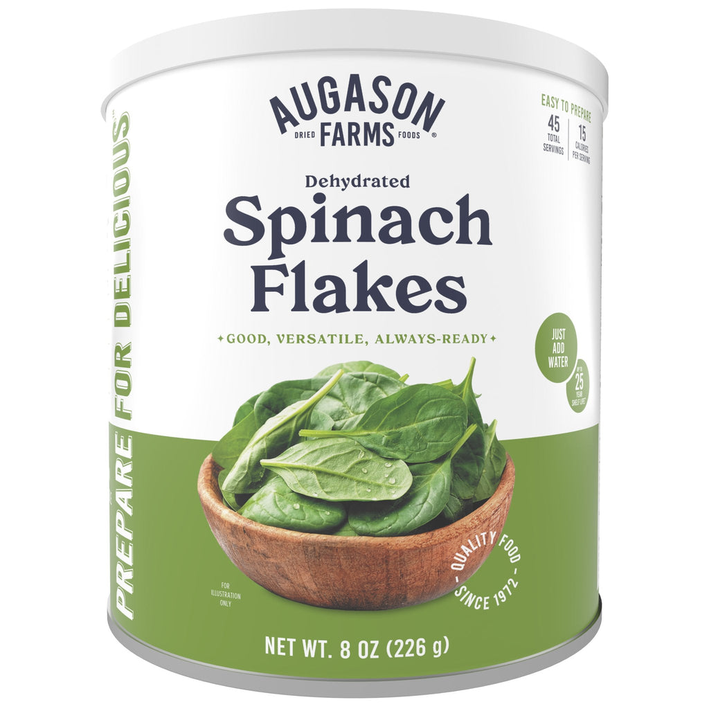 Dehydrated Spinach Flakes Can, 45 Servings