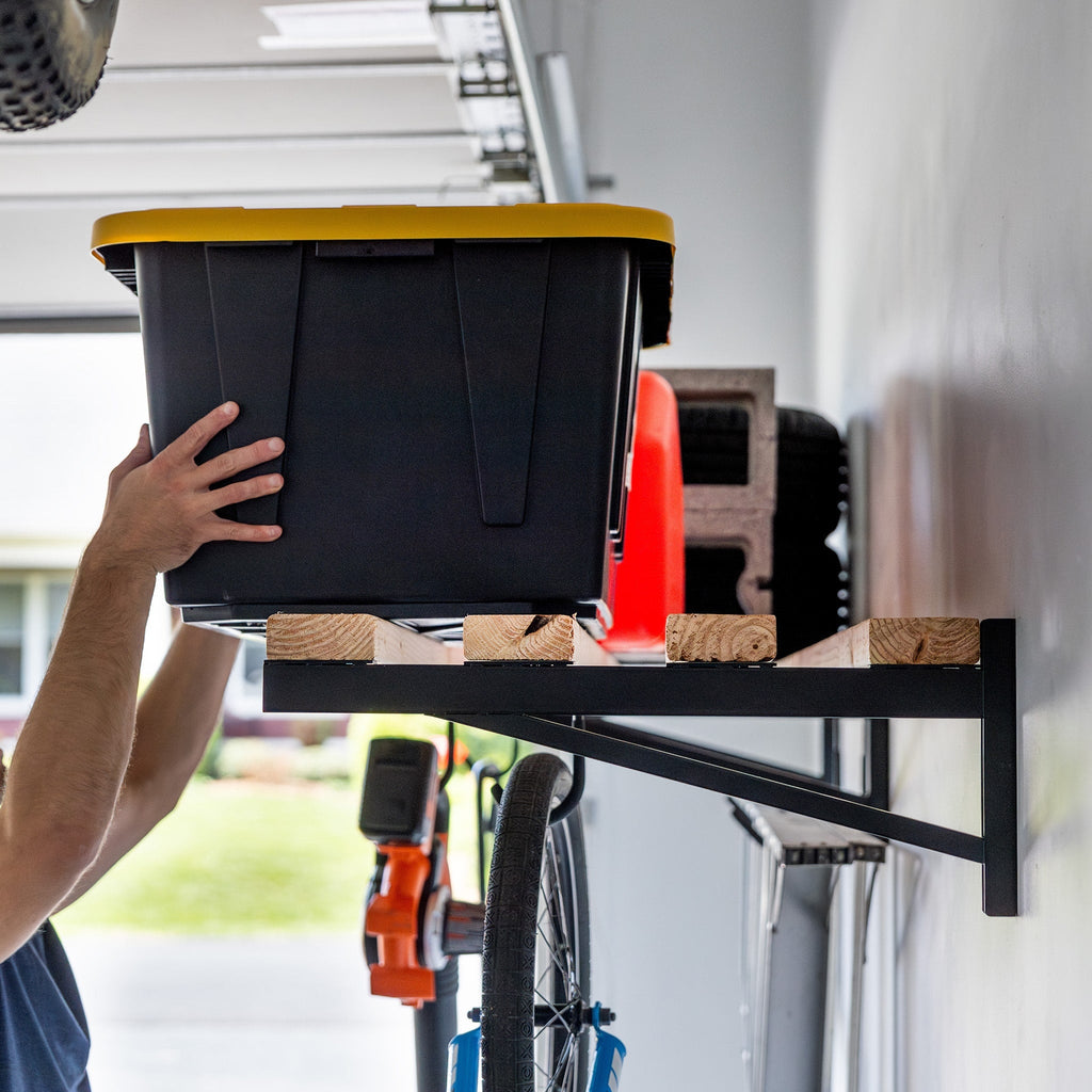 2' x 8' DIY Wall Shelf Brackets | Heavy Duty Garage Wall Shelf