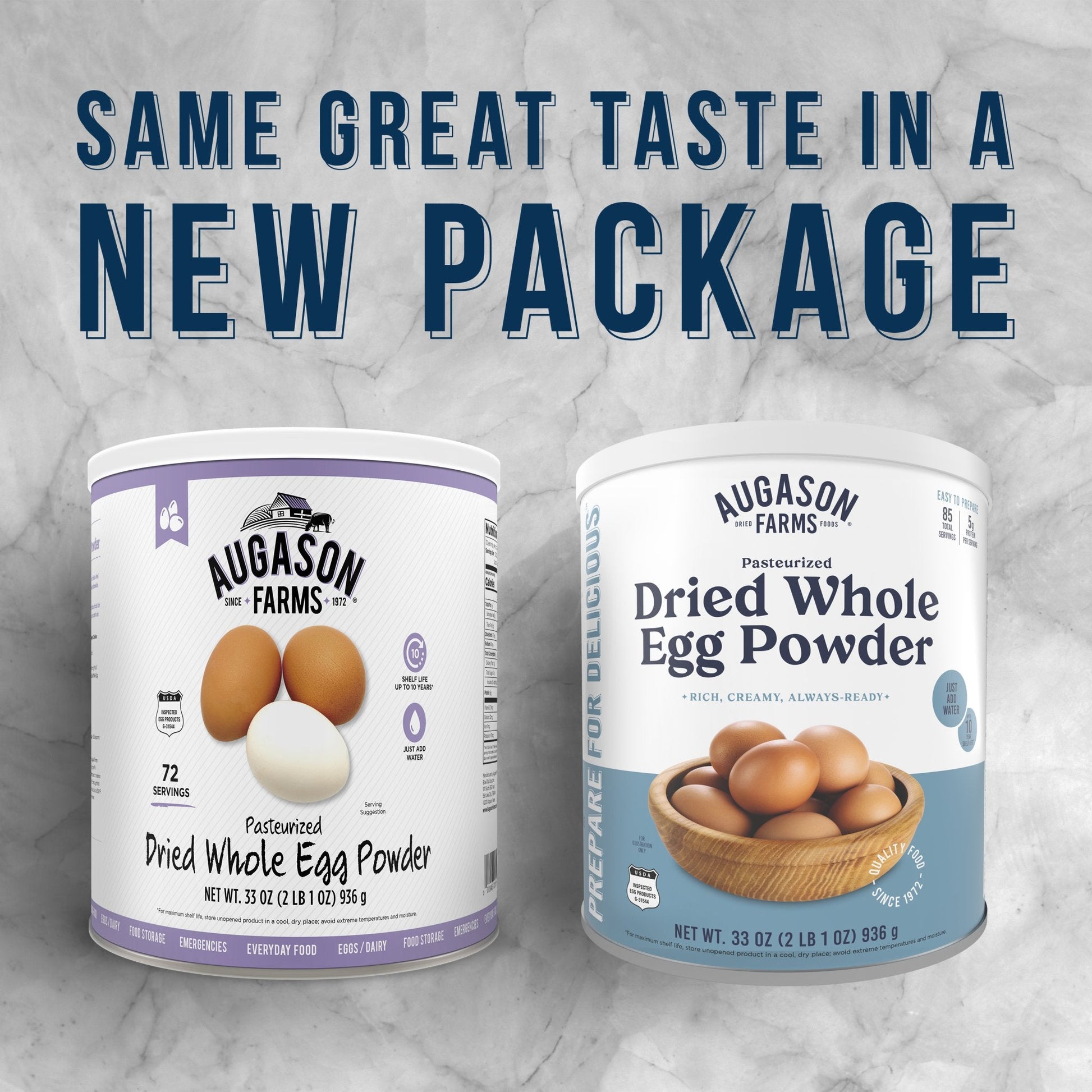 Pasteurized Dried Whole Egg Powder Can, 85 Servings