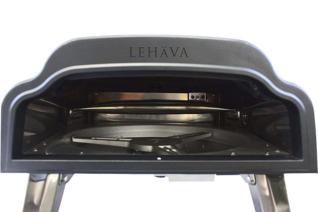 Flame King Outdoor Portable 14-inch Propane Pizza Oven Gas 360 Degree Rotating Stone