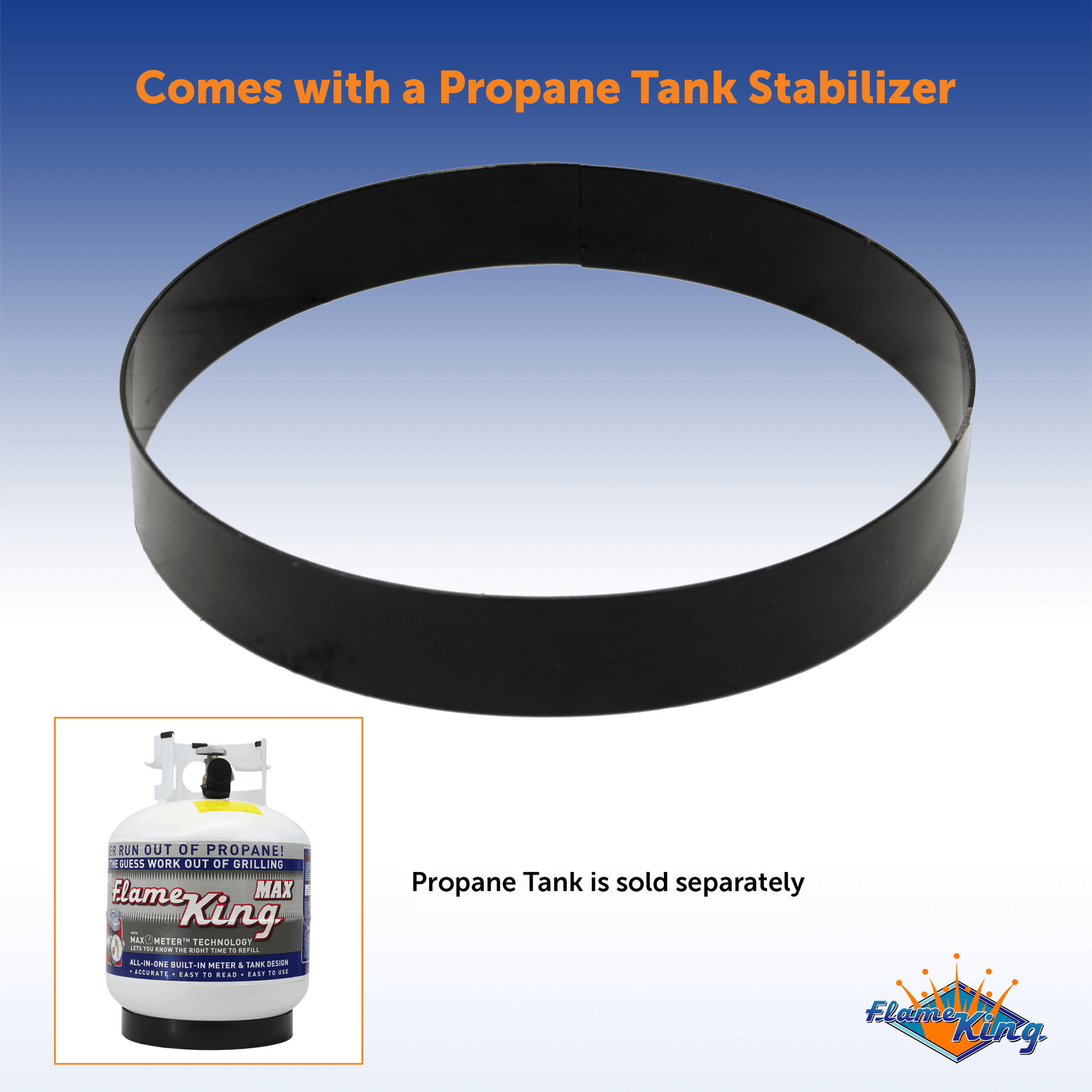 Flame King Outdoor Portable Propane Gas 24" Fire Pit Bowl with Self Igniter Cover Carry Straps