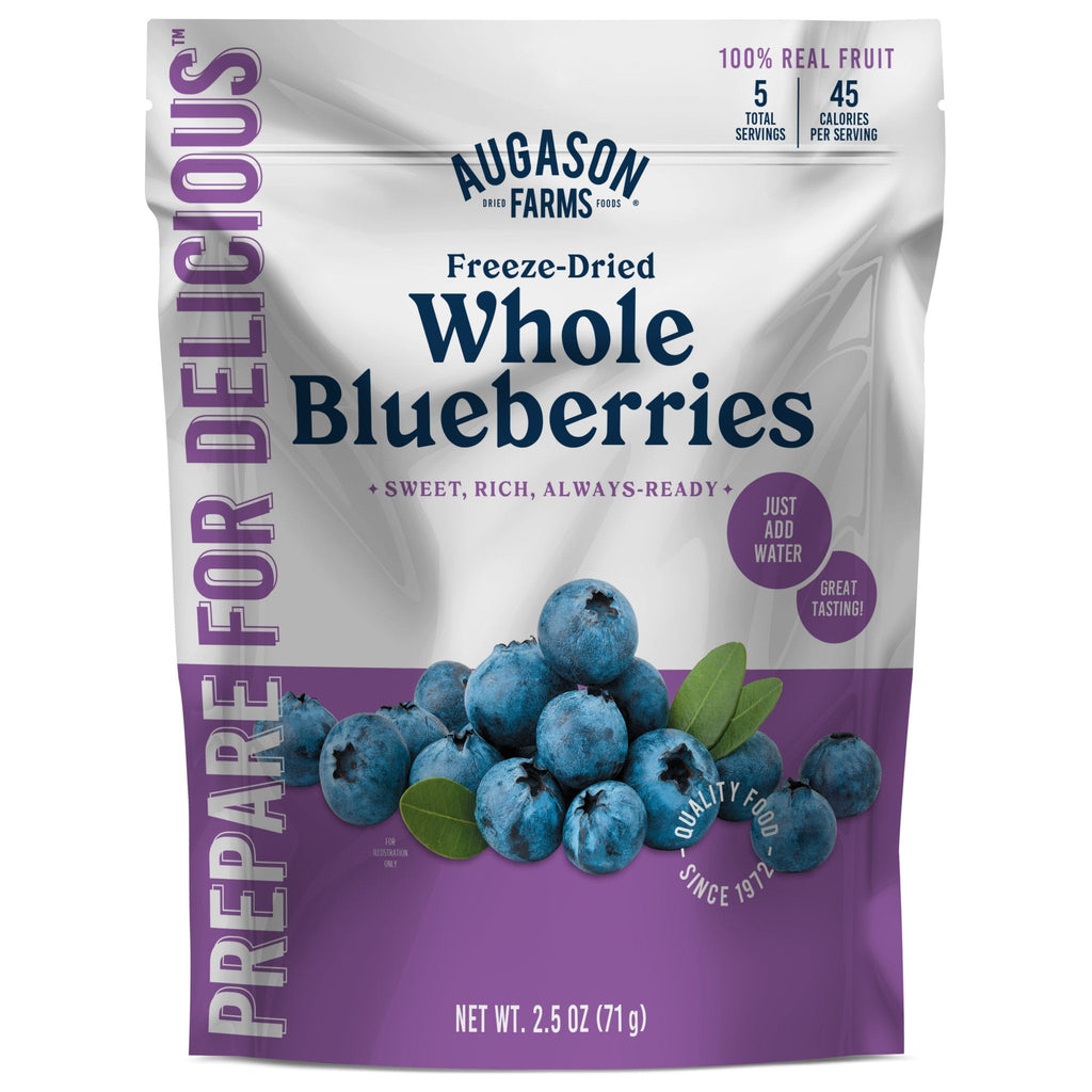 Freeze Dried Whole Blueberries Pouch, 5 Servings