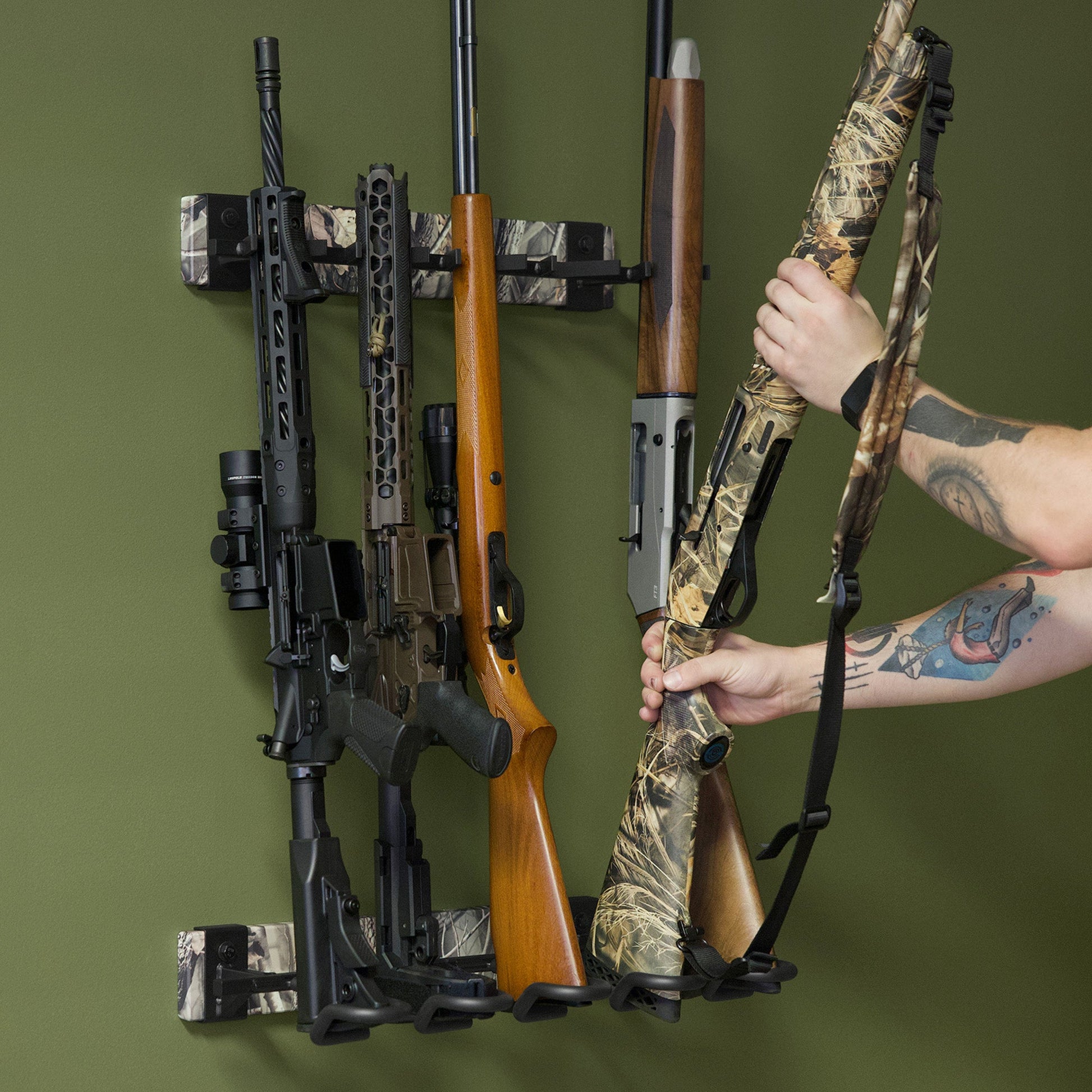 FORGE Firearm Wall Mount Display | 5 Slots | Peak Season