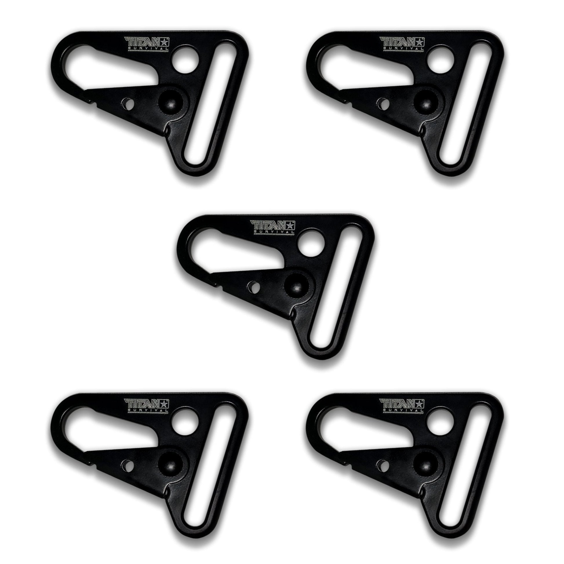 HK-Style Snap Hooks, 5-Pack