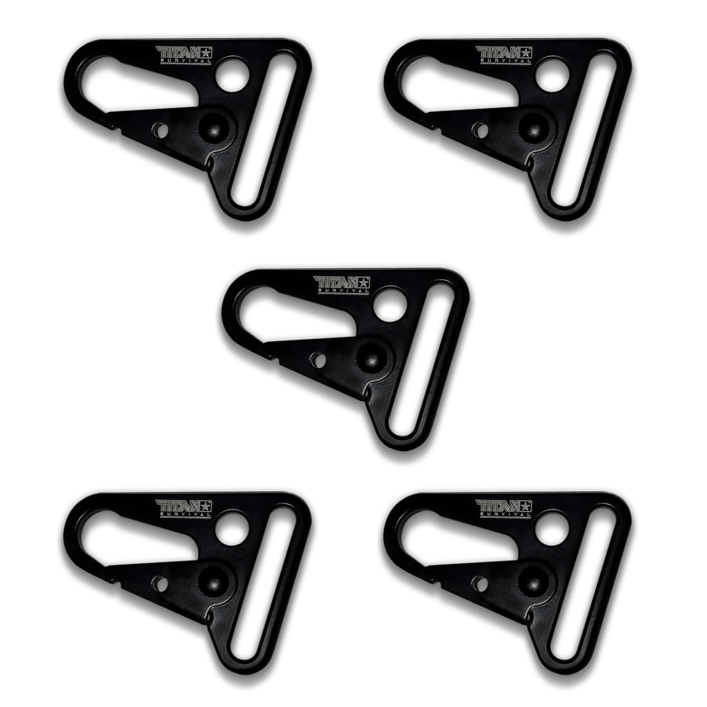 HK-Style Snap Hooks, 5-Pack