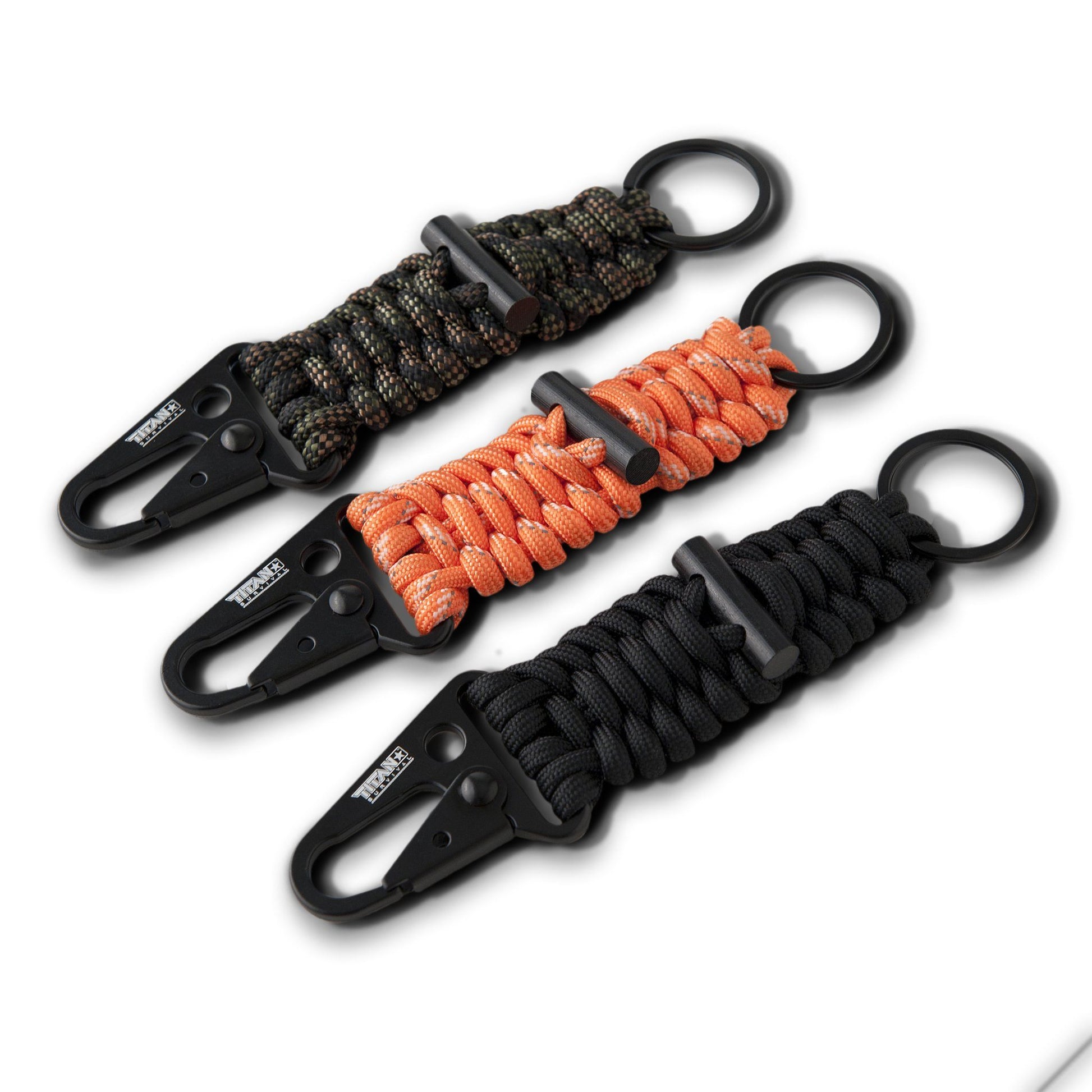 SurvivorCord Paracord Keychains | 3-PACK