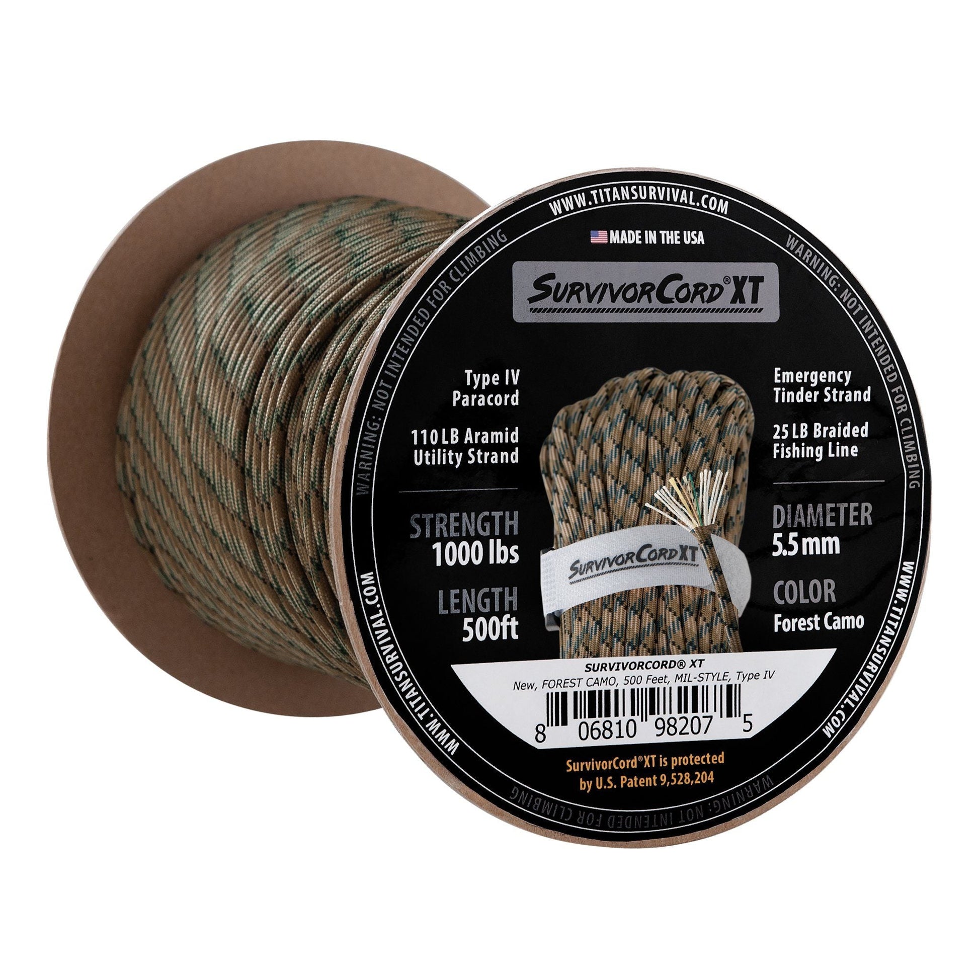 SurvivorCord XT Spool, 500 FOOT