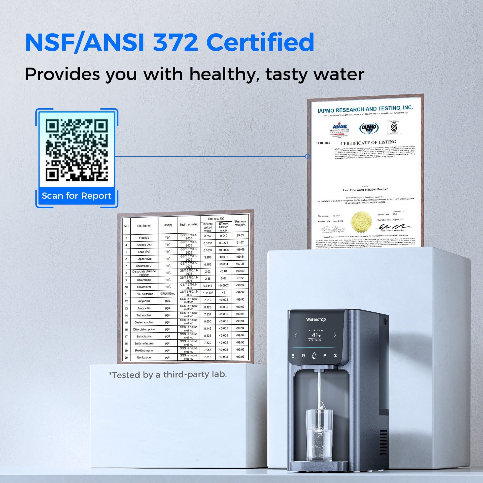 Waterdrop Reverse Osmosis Hot Cold Water Dispenser,  A1