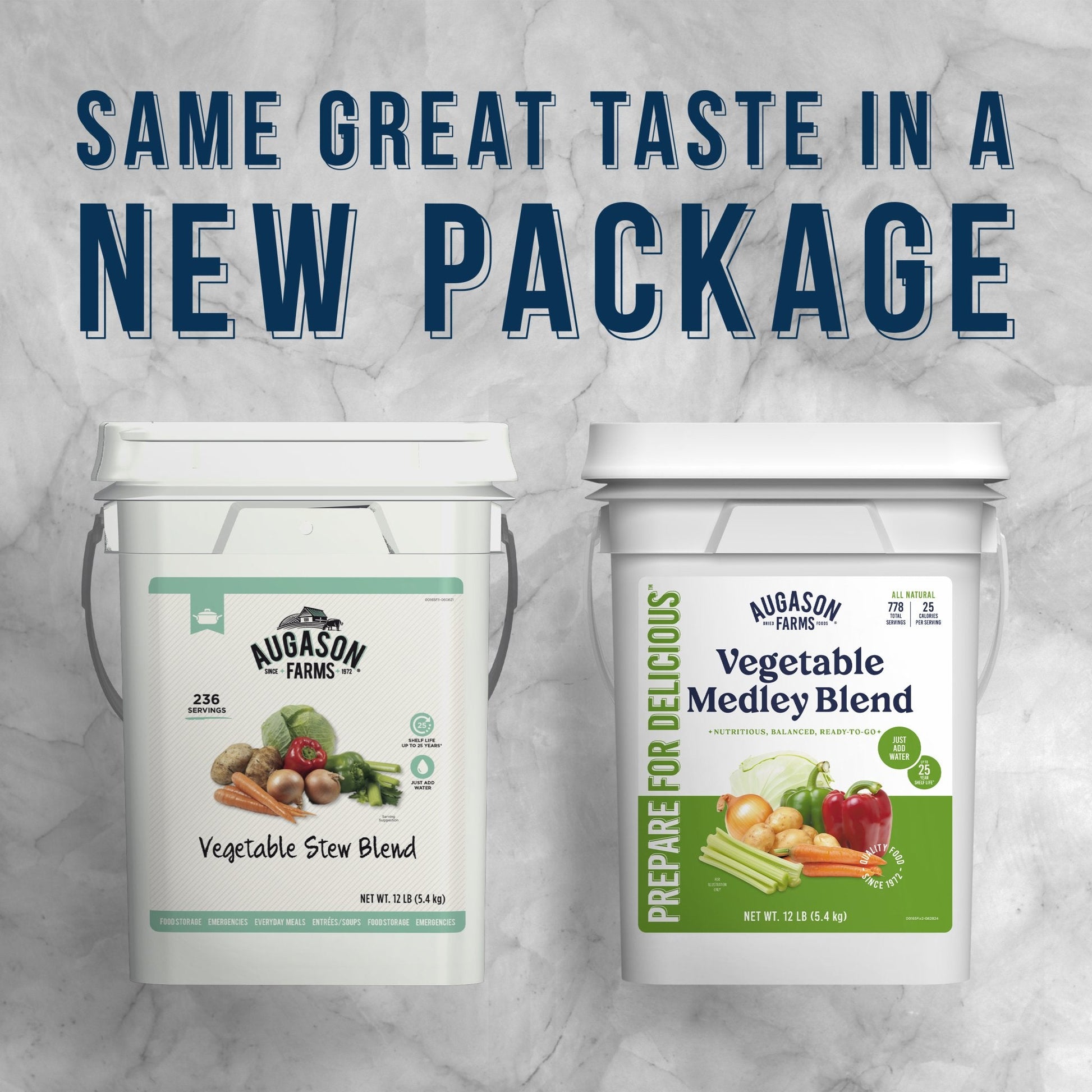 Vegetable Medley Blend 4 Gallon Pail, 778 Servings